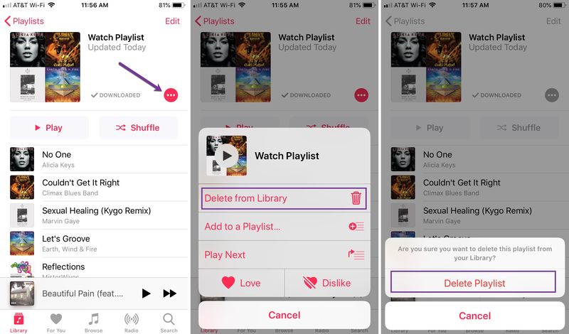 Supprimer la liste de lecture iPhone