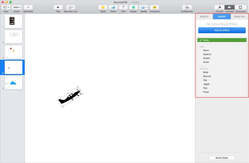 Add an Animation in Keynote Mac