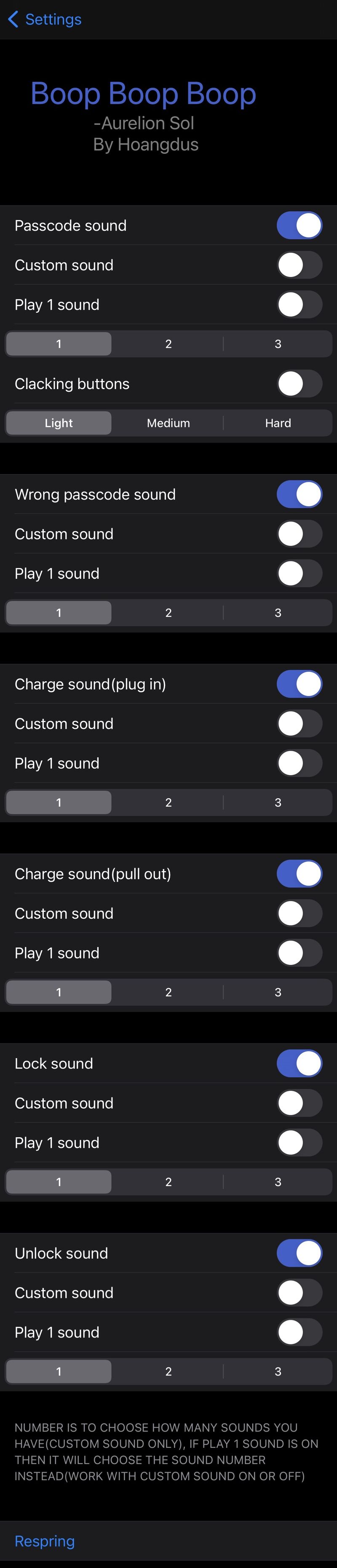 BoopBoopBoop jailbreak tweak preferences to configure.