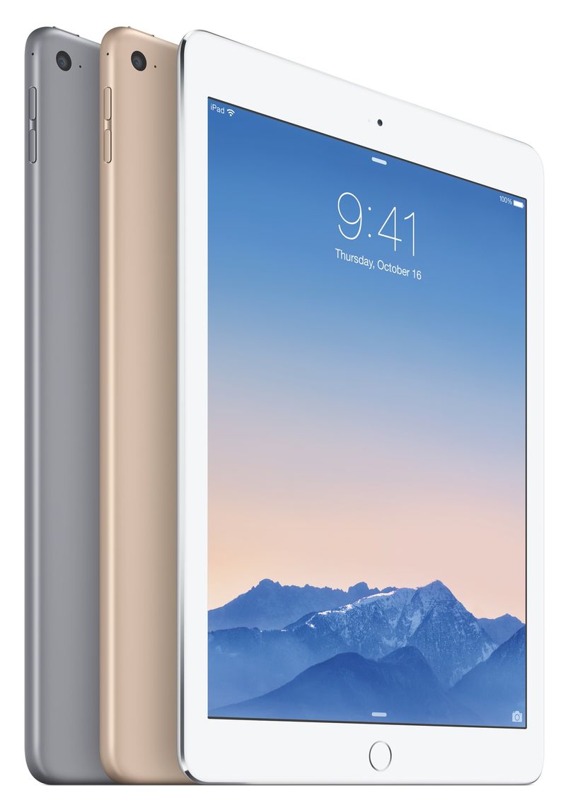 iPad Air 2 (Lock screen, Silver, Gold, Space Gray 002