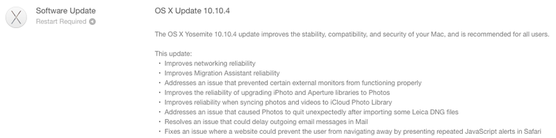 OS X 10.10.4 update prompt