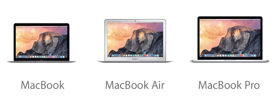 MacBook lineup