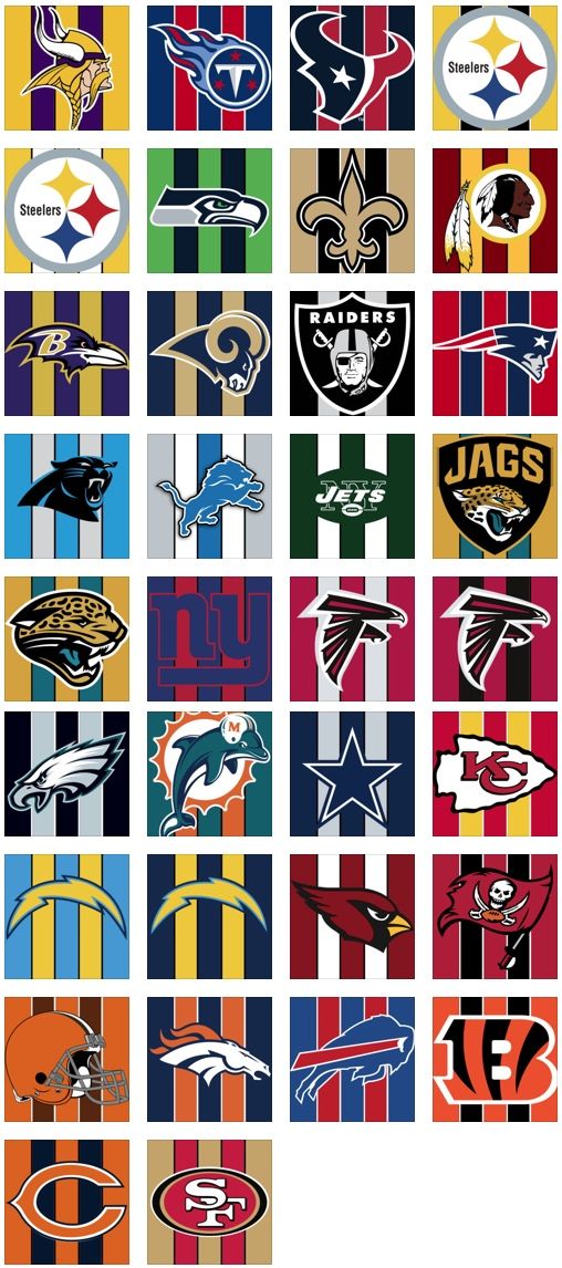 Vignettes des équipes de la NFL