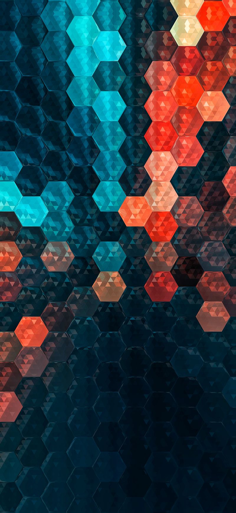 hexagon multi color wallpaper IPHONE X, XR, XS, XS MAX, 1PLUS 6T - V125 - JFL