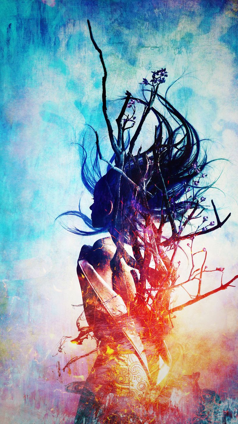 iPhone wallpaper abstract portrait 2 macinmac