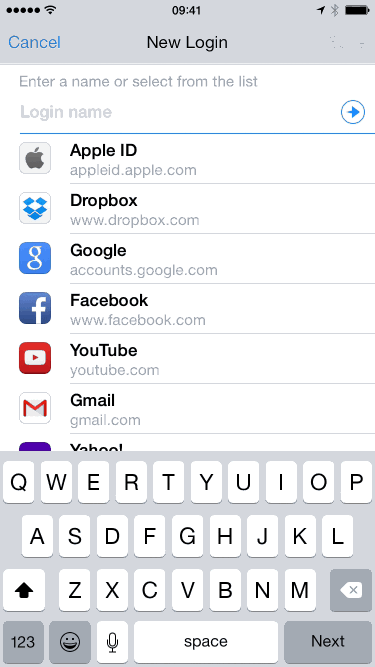 1Password 5.2 for iOS Login Creator