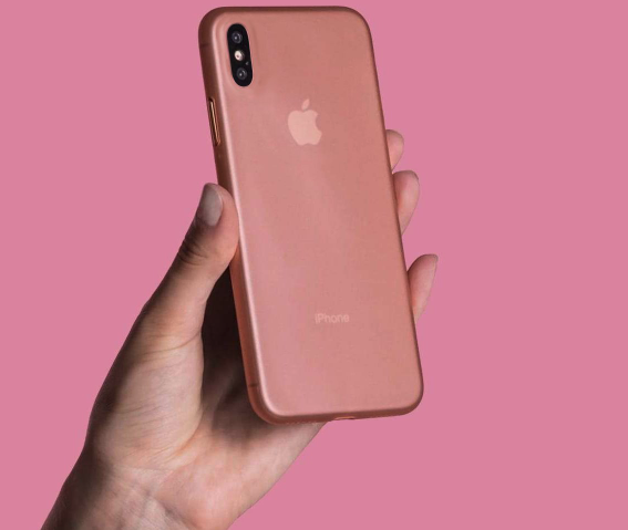 rose gold ultra-thin peel iphone xs max case
