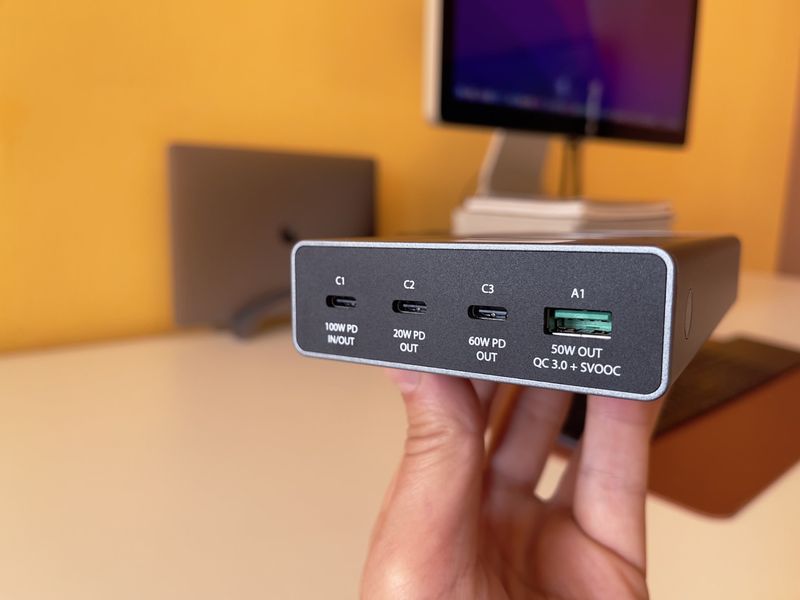 A photograph showing the rear view of Chargeasap