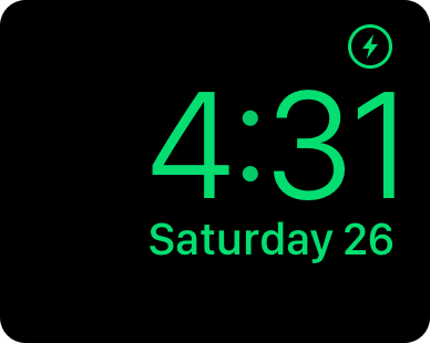 Apple Watch en mode table de chevet