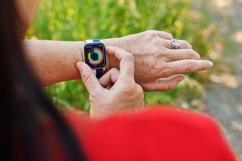 A promotiinal photograph provided by Apple showing a new International Collection band on Apple Watch