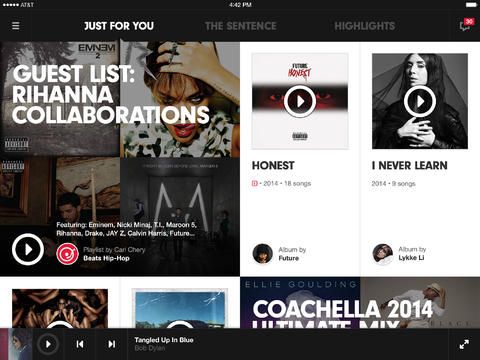 Beats Music 2.0 for iOS (iPad screenshot 001)