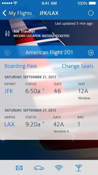 American Airlines 3.0.3 for iOS (iPhone screenshot 002)