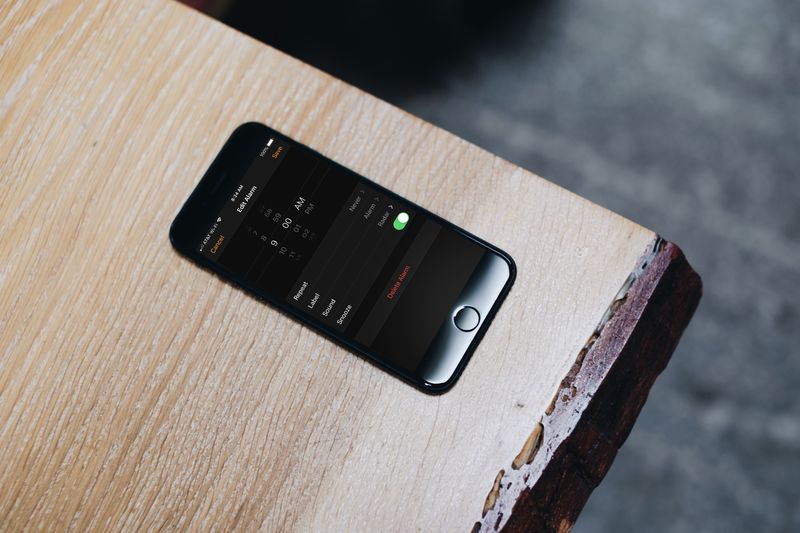 Alarm Set on iPhone Table