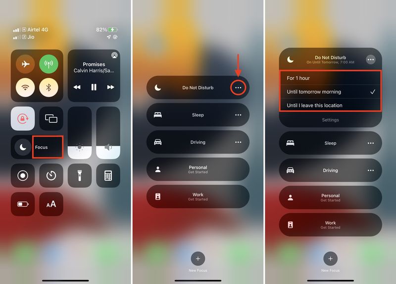 Activer Ne pas déranger temporairement sur iPhone