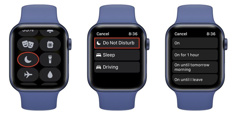 Activer temporairement Ne pas déranger sur Apple Watch