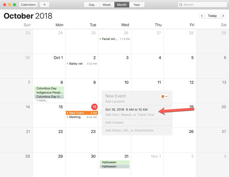 Mac Calendar New Event For File Alert