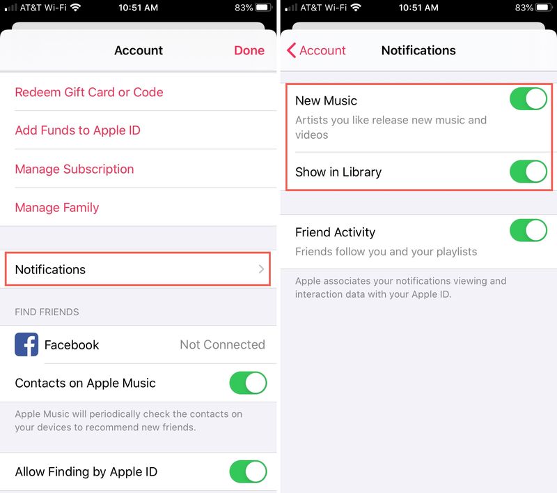 New Release Notifications Music Library