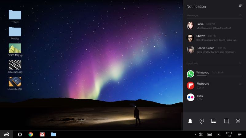 Remix OS notifications Mac screenshot 001