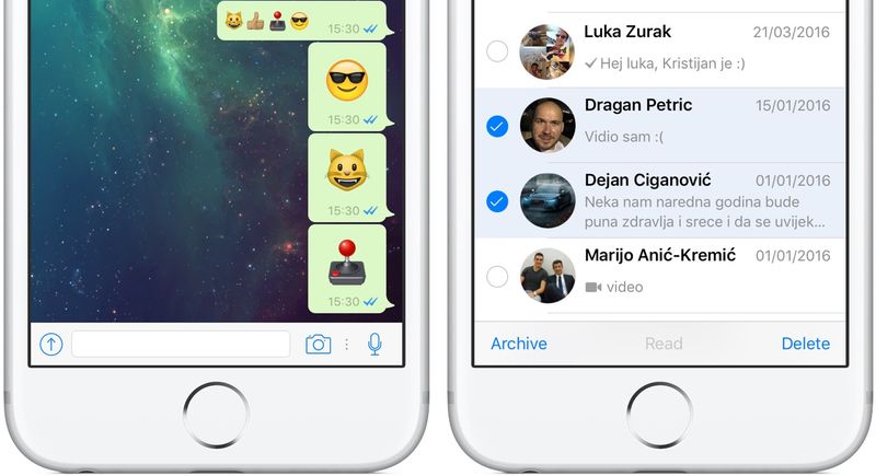WhatsApp for iPhone larger emoji