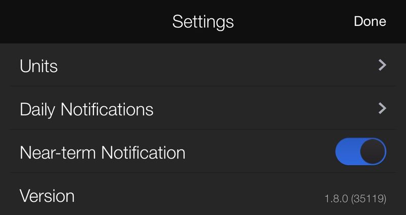 Yahoo Weather 1.8 for iOS iPhone screenshot 001