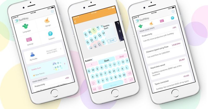 SwiftKey Bubble Gum theme teaser 001