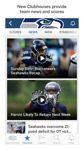 ESPN SportsCenter 4.0 for iOS (iPhone screenshot 002)