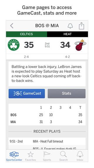 ESPN SportsCenter 4.0 for iOS (iPhone screenshot 003)