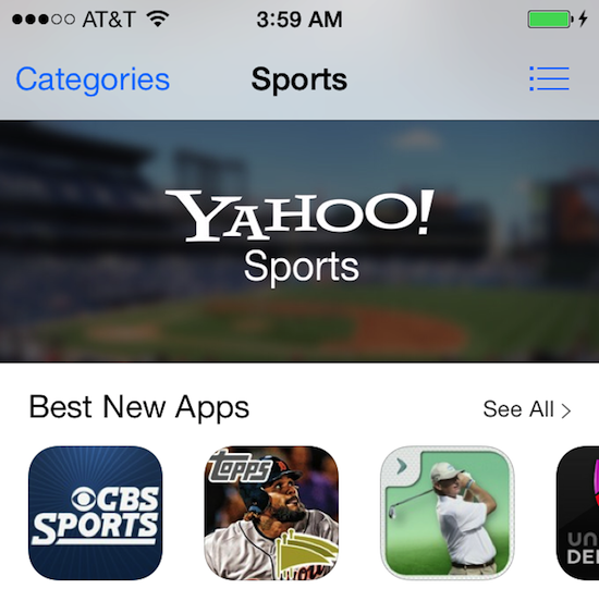 app store sports