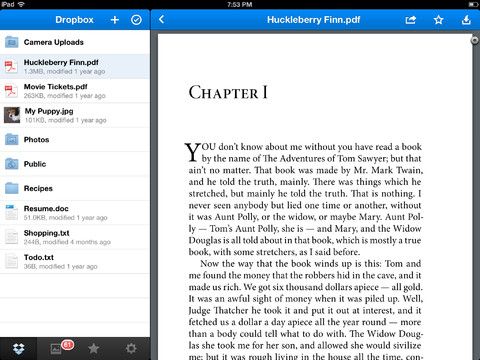 Dropbox 2.1 for iOS (iPad screenshot 001)