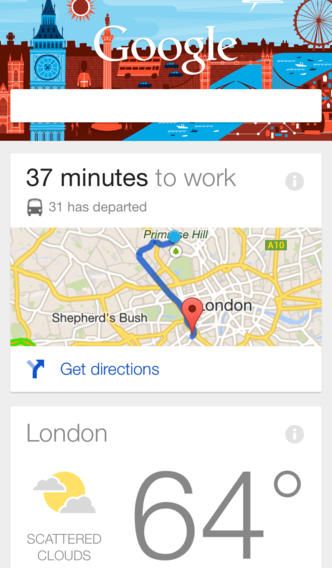 Google Search 3.1 for iOS (iPhone screenshot 002)