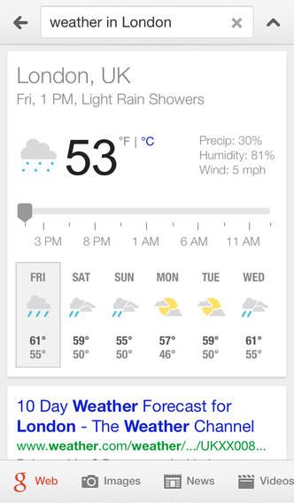 Google Search 3.1 for iOS (iPhone screenshot 004)