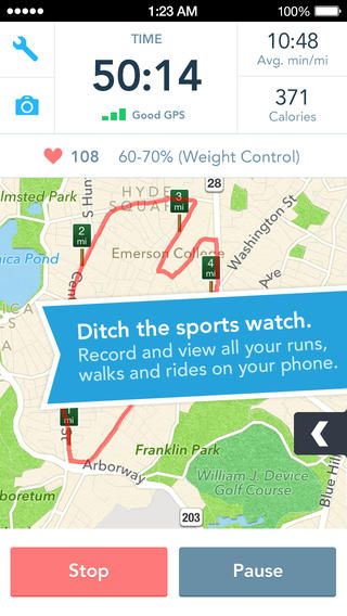 Run Keeper 4.1 for iOS (iPhone screenshot 001)