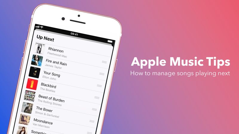 Manage songs playing next in Apple Music