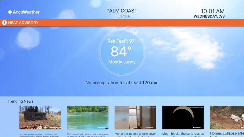 AccuWeather sur Apple TV