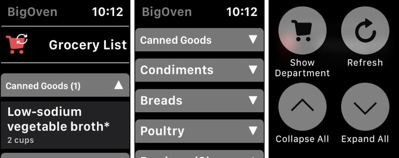 BigOven on Apple Watch