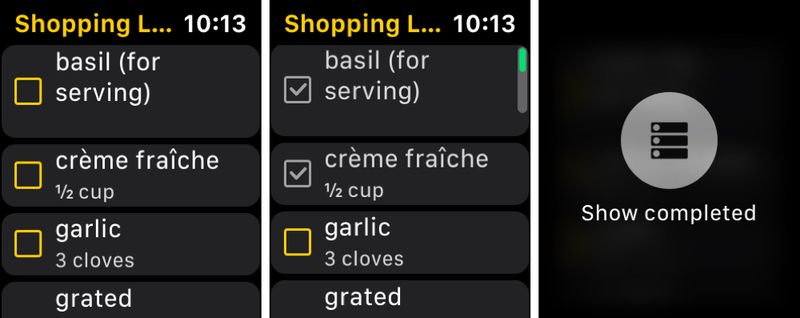 Kitchen Stories on Apple Watch