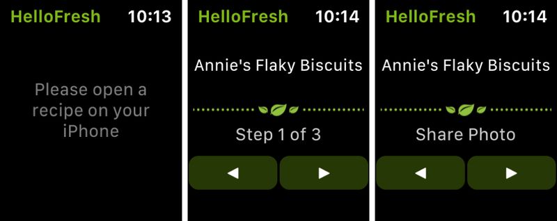 HelloFresh on Apple Watch