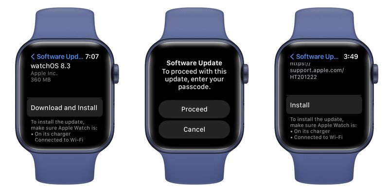 Télécharger et installer la mise à jour sur Apple Watch