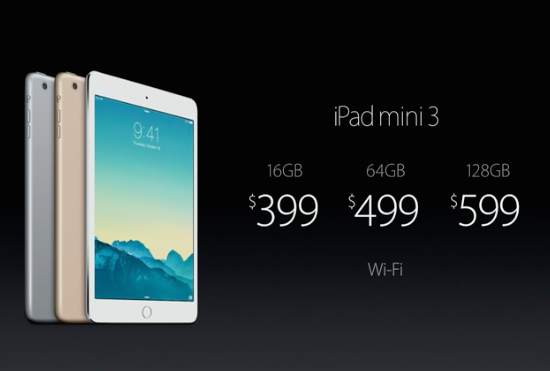 ipad mini 3 wifi price