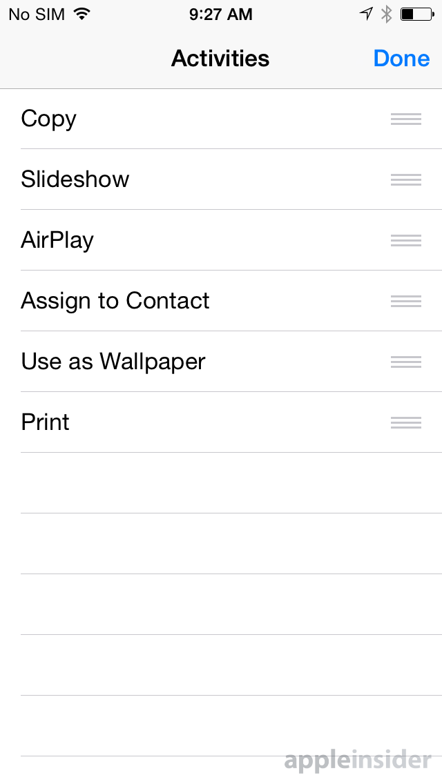 iOS 8 (Share sheet customization 002)