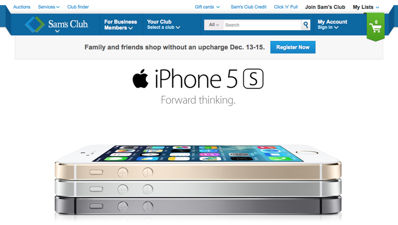Sams Club iPhone 5s