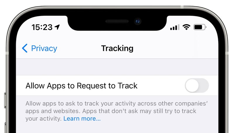 A screenshot of the Settings app in iOS 14.5 showing the option 