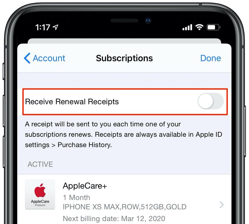 stop receiving Apple subscription renewal emails tutorial