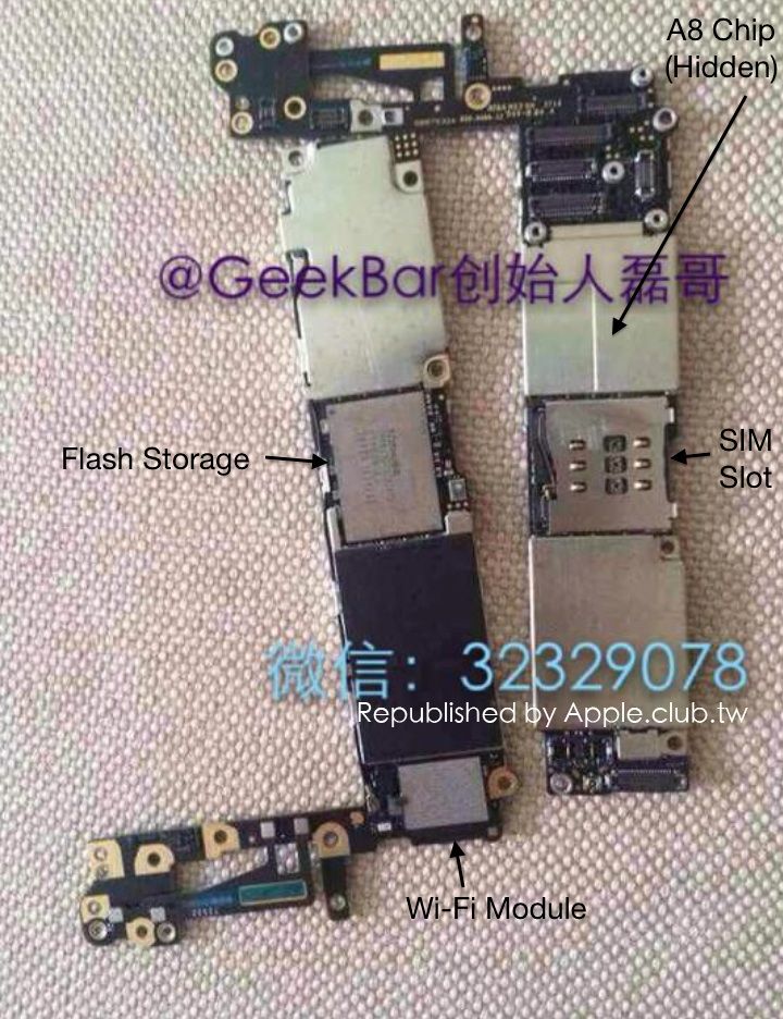 Assembled iPhone 6 logic board (Apple.club.tw 001)