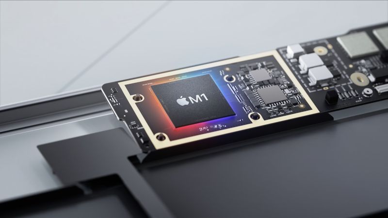 A still from Apple ad showing the Apple M1 chip