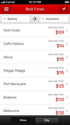 Qantas Airways 10. for iOS (iPhone screenshot 002)