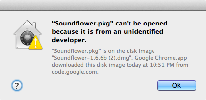 Unidentified developer error OS X