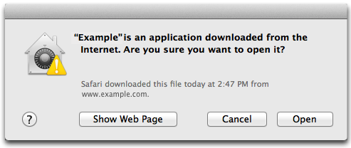 OS X El Capitan File Quarantine promprt Mac screenshot 001