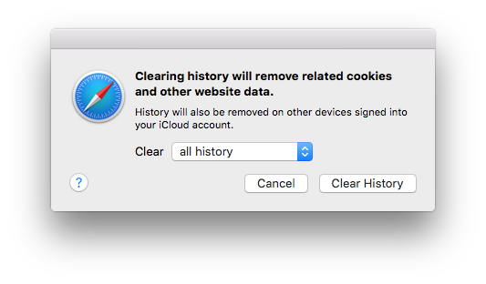effacer historique de navigation safari mac