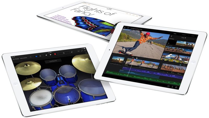 Pages iPad Air iMovie GarageBand